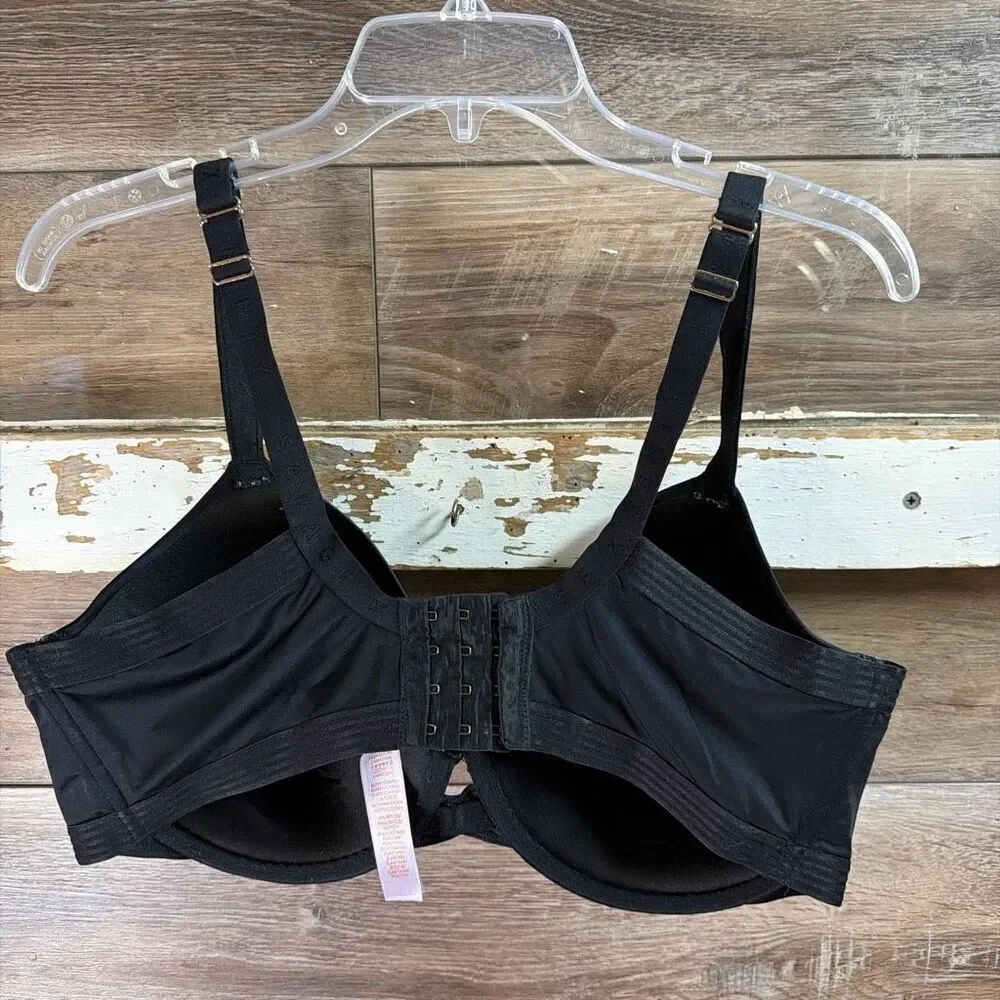 SAVAGE X FENTY Womens 40G Black Bra Underwire 4 Clasp Closure Adjustable